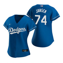 Women's Nike Los Angeles Dodgers #74 Kenley Jansen Blue Game Authentic Stitched MLB Jersey