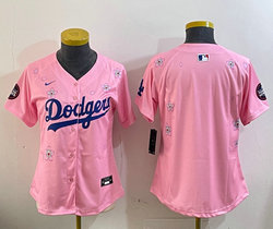 Women's Nike Los Angeles Dodgers Blank Pink 2025 Tokyo Series Jersey