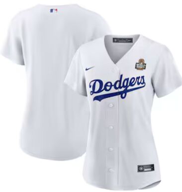 Women's Nike Los Angeles Dodgers Blank White 2024 World Series Baseball Jersey