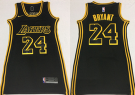 Women's Nike Los Angeles Lakers #24 Kobe Bryant Black Dress