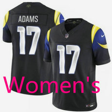 Women's Nike Los Angeles Rams #17 Davante Adams 2025 Black Rivalries NFL jersey