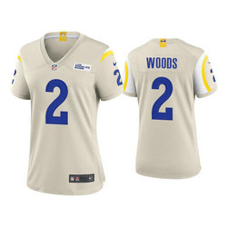 Women's Nike Los Angeles Rams #2 Robert Woods Cream Vapor Untouchable Authentic Stitched NFL Jerseys