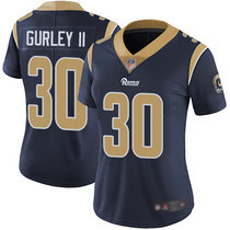 Women's Nike Los Angeles Rams #30 Todd Gurley II Navy Blue Vapor Untouchable Authentic Stitched NFL Jersey