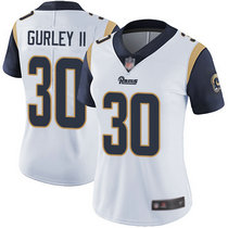 Women's Nike Los Angeles Rams #30 Todd Gurley II White Vapor Untouchable Authentic Stitched NFL Jersey