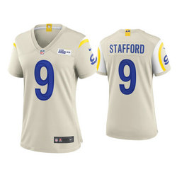 Women's Nike Los Angeles Rams #9 Matthew Stafford Cream Vapor Untouchable Authentic Stitched NFL Jerseys