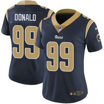 Women's Nike Los Angeles Rams #99 Aaron Donald Navy Blue Vapor Untouchable Authentic Stitched NFL Jersey