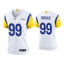 Women's Nike Los Angeles Rams #99 Aaron Donald White Vapor Untouchable Authentic Stitched NFL Jerseys