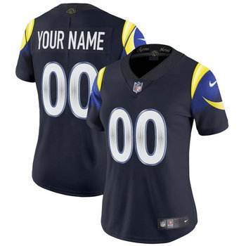 Women's Nike Los Angeles Rams Custom Black Rivalries Authentic stitched NFL jersey
