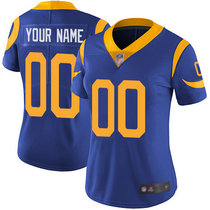 Women's Nike Los Angeles Rams Customized Royal Blue Limited Vapor Untouchable Authentic Stitched NFL Jerseys