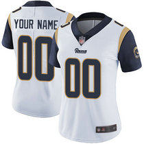 Women's Nike Los Angeles Rams Customized White Limited Vapor Untouchable Authentic Stitched NFL Jerseys