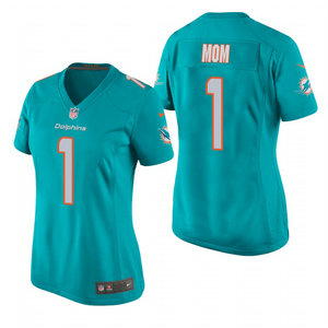 Women's Nike Miami Dolphins #1 Dad Green 2021 Mother'sDay Authentic Stitched NFL Jersey