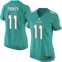Women's Nike Miami Dolphins #11 DeVante Parker Green Authentic Stitched NFL Jersey