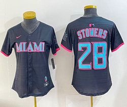 Women's Nike Miami Marlins #28 Kyle Stowers Joint MLB Jersey