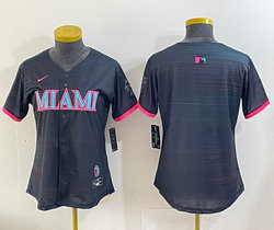 Women's Nike Miami Marlins Blank Black Joint MLB Jersey