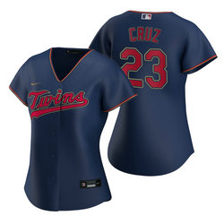 Women's Nike Minnesota Twins #23 Nelson Cruz Navy Game Authentic Stitched MLB jersey