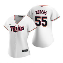 Women's Nike Minnesota Twins #55 Taylor Rogers White Game Authentic Stitched MLB jersey