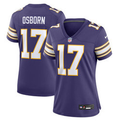 Women's Nike Minnesota Vikings #17 K.J. Osborn Purple Throwback Vapor Untouchable Authentic Stitched NFL Jersey