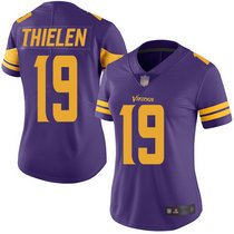 Women's Nike Minnesota Vikings #19 Adam Thielen Purple Rush Authentic Stitched NFL jersey