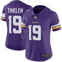 Women's Nike Minnesota Vikings #19 Adam Thielen Purple Vapor Untouchable Authentic stitched NFL jersey