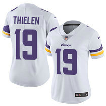 Women's Nike Minnesota Vikings #19 Adam Thielen White Vapor Untouchable Authentic stitched NFL jersey