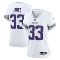 Women's Nike Minnesota Vikings #33 Chris Jones White Throwback Vapor Untouchable Authentic Stitched NFL Jersey