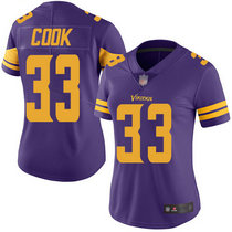 Women's Nike Minnesota Vikings #33 Dalvin Cook Purple Rush Authentic Stitched NFL jersey