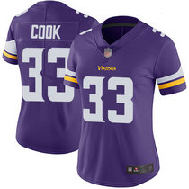Women's Nike Minnesota Vikings #33 Dalvin Cook Purple Vapor Untouchable Limited Authentic Stitched NFL Jersey