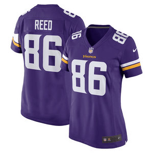 Women's Nike Minnesota Vikings #86 Jake Reed Pluple Vapor Untouchable Authentic Stitched NFL Jerseys