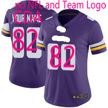 Women's Nike Minnesota Vikings Customized Purple Vapor Untouchable Authentic Stitched NFL jersey
