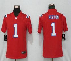 Women's Nike New England Patriots #1 Cam Newton Red Vapor Untouchable Authentic Stitched NFL Jersey