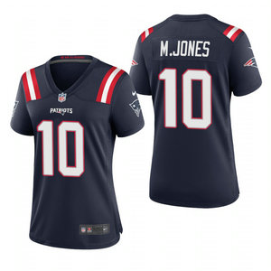 Women's Nike New England Patriots #10 Mac Jones Navy 2021 NFL Draft Vapor Untouchable Limited Jersey