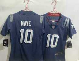 Women's Nike New England Patriots #10 Drake Maye Rivalries Stitched Football Jersey