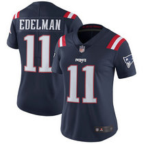 Women's Nike New England Patriots #11 Julian Edelman Blue Rush Authentic Stitched NFL Jersey