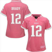 Women's Nike New England Patriots #12 Tom Brady 2015 Pink Authentic Stitched NFL jersey