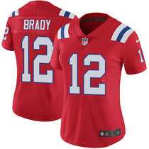Women's Nike New England Patriots #12 Tom Brady Red Vapor Untouchable Authentic Stitched NFL Jersey