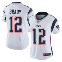 Women's Nike New England Patriots #12 Tom Brady White Vapor Untouchable Limited Authentic Stitched NFL Jersey