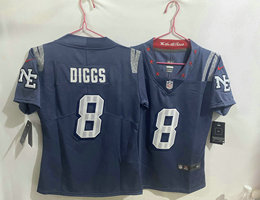 Women's Nike New England Patriots #8 Stefon Diggs Rivalries Stitched Football Jersey