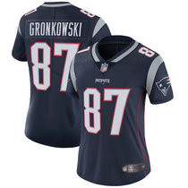 Women's Nike New England Patriots #87 Rob Gronkowski Blue Vapor Untouchable Limited Authentic Stitched NFL Jersey