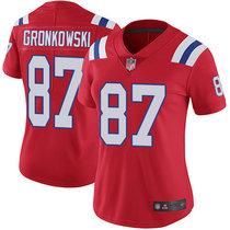 Women's Nike New England Patriots #87 Rob Gronkowski Red Vapor Untouchable Authentic Stitched NFL Jersey
