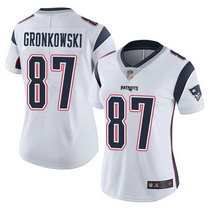 Women's Nike New England Patriots #87 Rob Gronkowski White Vapor Untouchable Limited Authentic Stitched NFL Jersey