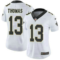 Women's Nike New Orleans Saints #13 Michael Thomas White Vapor Untouchable Authentic Stitched NFL Jersey