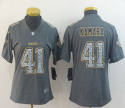 Women's Nike New Orleans Saints #41 Alvin Kamara Gray Fashion Static Limited Authentic Stitched NFL Jersey