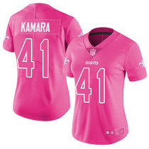 Women's Nike New Orleans Saints #41 Alvin Kamara Pink Rush Authentic Stitched NFL Jersey