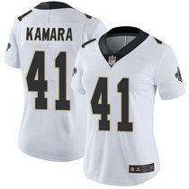 Women's Nike New Orleans Saints #41 Alvin Kamara White Vapor Untouchable Authentic Stitched NFL Jersey