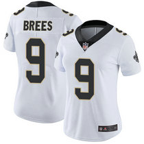 Women's Nike New Orleans Saints #9 Drew Brees White Vapor Untouchable Authentic Stitched NFL Jersey