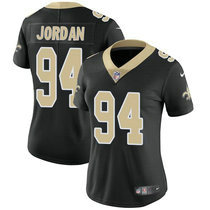 Women's Nike New Orleans Saints #94 Cameron Jordan Black Vapor Untouchable Authentic Stitched NFL Jersey