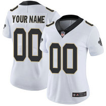 Women's Nike New Orleans Saints Customized White Limited Vapor Untouchable Authentic Stitched NFL Jerseys