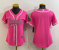 Women's Nike New Orleans Saints Pink Joint Authentic Stitched baseball jersey