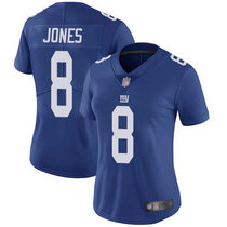 Women's Nike New York Giants #8 Daniel Jones Blue Vapor Untouchable Authentic stitched NFL jersey