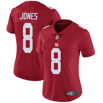 Women's Nike New York Giants #8 Daniel Jones Red Vapor Untouchable Authentic stitched NFL jersey